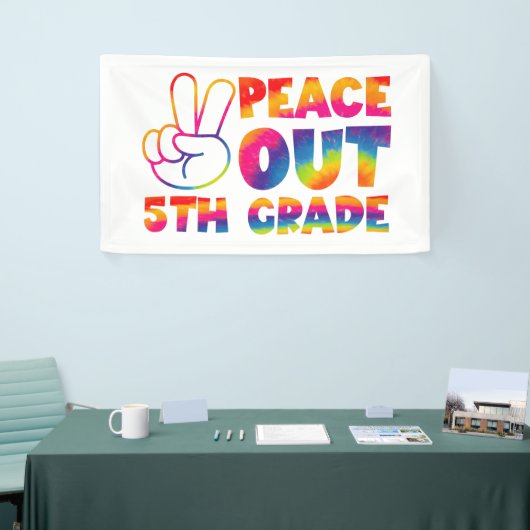 Vrede Uit Vijfde Grade Tie Dye Laatste Dag 5e Grad Spandoek (Beurs)