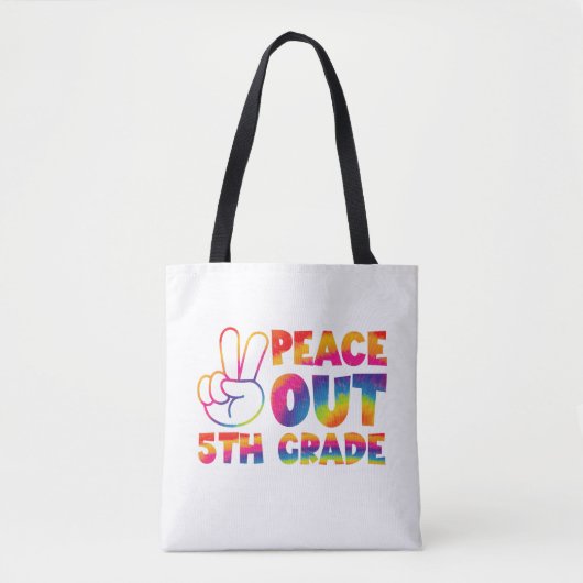 Vrede Uit Vijfde Grade Tie Dye Laatste Dag 5e Grad Tote Bag (Voorkant)