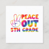 Vrede Uit Vijfde Grade Tie Dye Laatste Dag 5e Grad Vierkante Visitekaartje (Voorkant)