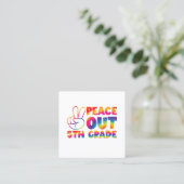 Vrede Uit Vijfde Grade Tie Dye Laatste Dag 5e Grad Vierkante Visitekaartje (Staand voorkant)