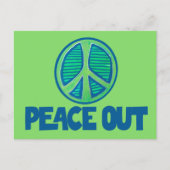 Vrede uit vredes teken briefkaart (Voorkant)