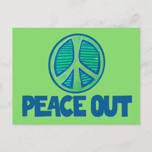 Vrede uit vredes teken briefkaart (Voorkant)