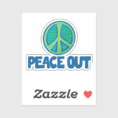 Vrede uit vredes teken sticker (Vel)