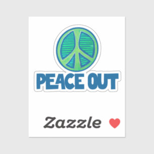 Vrede uit vredes teken sticker