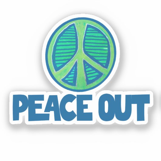 Vrede uit vredes teken sticker (Voorkant)