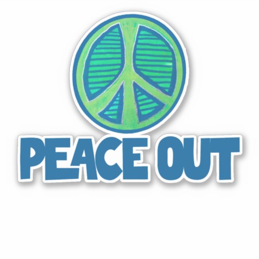 Vrede uit vredes teken sticker (Voorkant)