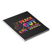 Vrede Uit Zesde Grade Tie Dye Laatste Dag 6e Grade Notitieblok (Schuin)