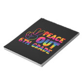 Vrede Uit Zesde Grade Tie Dye Laatste Dag 6e Grade Notitieblok (Linkerzijde)