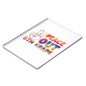 Vrede Uit Zesde Grade Tie Dye Laatste Dag 6e Grade Notitieboek (Linkerzijde)