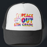 Vrede Uit Zesde Grade Tie Dye Laatste Dag 6e Grade Trucker Pet<br><div class="desc">Vrede Uit Zesde Grade Tie Dye Laatste Dag 6e Grade</div>