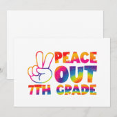 Vrede Uit Zevende Grade Tie Dye Laatste Dag 7e Gra Aankondiging (Voorkant / Achterkant)