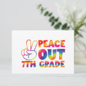 Vrede Uit Zevende Grade Tie Dye Laatste Dag 7e Gra Bedankkaart (Staand voorkant)