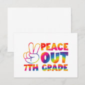 Vrede Uit Zevende Grade Tie Dye Laatste Dag 7e Gra Bedankkaart (Voorkant / Achterkant)