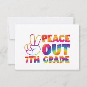 Vrede Uit Zevende Grade Tie Dye Laatste Dag 7e Gra Bedankkaart