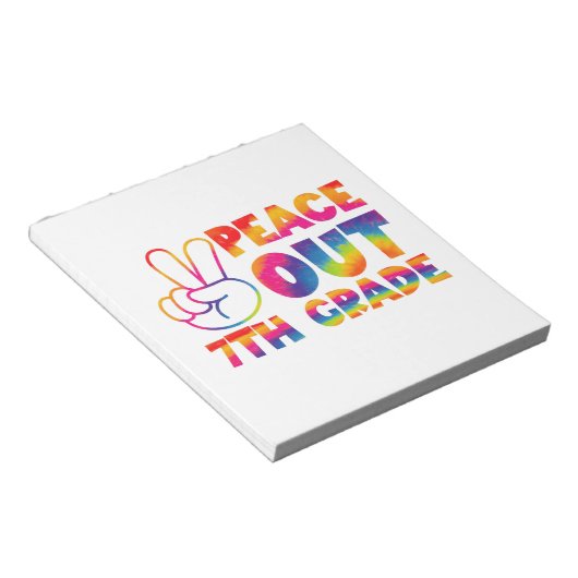 Vrede Uit Zevende Grade Tie Dye Laatste Dag 7e Gra Notitieblok (Schuin)