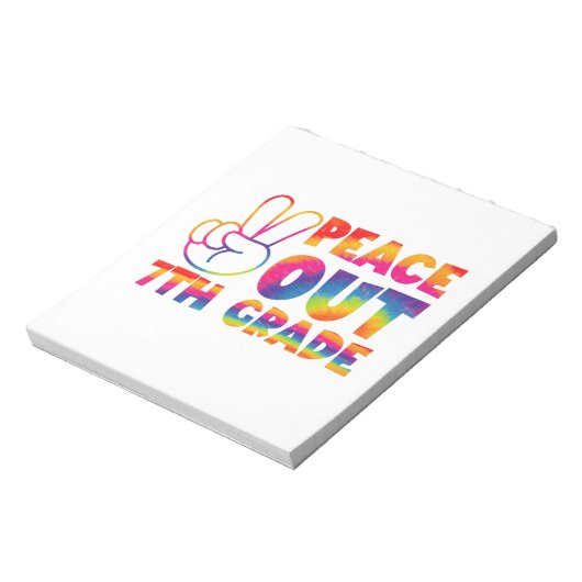 Vrede Uit Zevende Grade Tie Dye Laatste Dag 7e Gra Notitieblok (Linkerzijde)