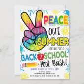 Vrede uit zomer Terug naar schoolfeest Kaart (Voorkant)