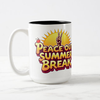 Vrede Uit Zomerstop Retro Zon Docent Koffie Mok