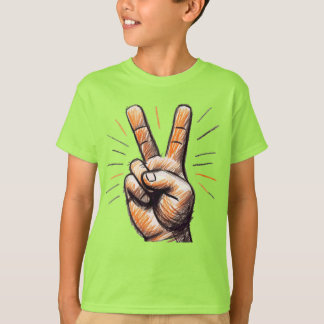 Vrede V-teken T-shirt