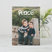 Vrede | Vakantie Fotokaart Feestdagenkaart (Staand voorkant)