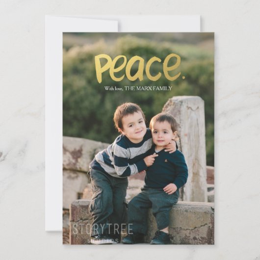 Vrede | Vakantieknopkaart Feestdagenkaart (Voorkant)