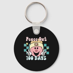 Vrede van 100 dagen op school met een glimlach op sleutelhanger