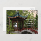 Vrede van binnenuit, Boeddha Quote Briefkaart (Voorkant / Achterkant)