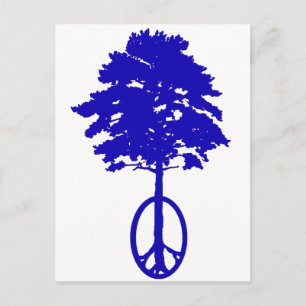 Vrede van blauw briefkaart