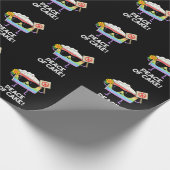 Vrede van Cake Funny Food Pun Dark BG Cadeaupapier (Hoek)