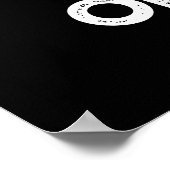 Vrede van Cake Funny Food Pun Dark BG Poster (Hoek)