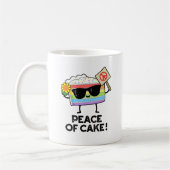 Vrede van Cake Funny Food Pun Koffiemok (Links)