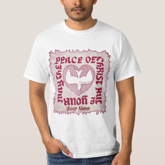 Vrede van Christus christelijk T-shirt (Voorkant)