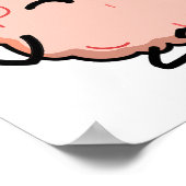 Vrede van de geest Funny Brain Meditation Pun Poster (Hoek)