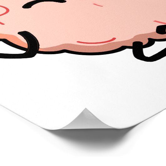 Vrede van de geest Funny Brain Meditation Pun Poster (Hoek)