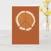 Vrede van de Pie Pumpkin Pie Holiday-kaart Kaart (Gele Bloem)