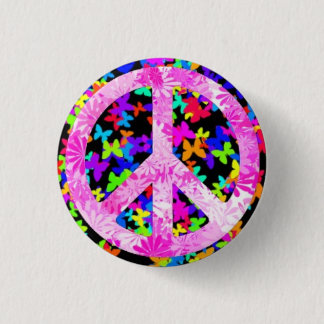 Vrede van halve aard ronde button 3,2 cm