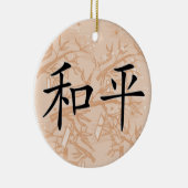 Vrede van het Chinese symbool Keramisch Ornament (Rechts)
