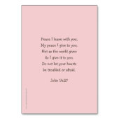 Vrede van Jezus, John 14:27 Kaart van gebed (Achterkant)