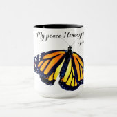 Vrede van Jezus Monarch Butterfly Mok (Midden)