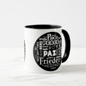 Vrede van koffie-mok in meerdere talen mok (Voorkant rechts)