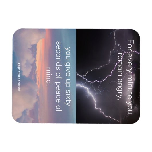 Vrede van Mind Ralph Waldo Emerson Quote Magneet (Horizontaal)