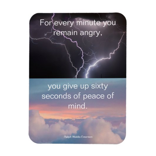 Vrede van Mind Ralph Waldo Emerson Quote Magneet (Verticaal)