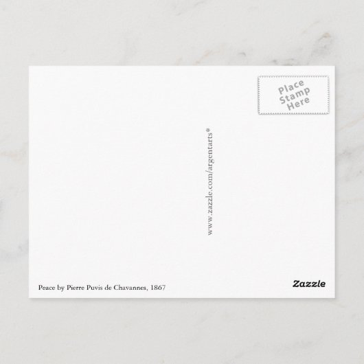 Vrede van Pierre Puvis de Chavannes Briefkaart (Achterkant)