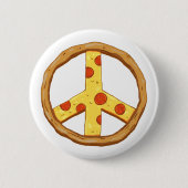 Vrede van Pizza Ronde Button 5,7 Cm (Voorkant)