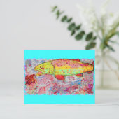 Vrede van regenboogforel op aarde briefkaart (Staand voorkant)