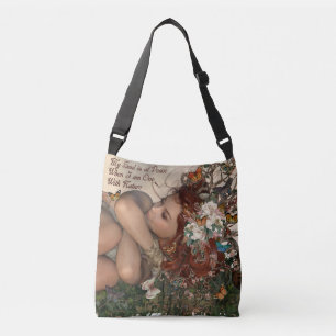 Vrede van vlinder in Natuur Crossbody Tas