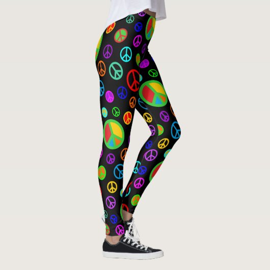 VREDE - Vat patroon met meerdere kleuren en uw ach Leggings (Rechts)