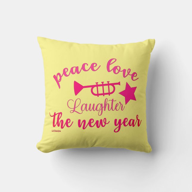 VREDE VERLIEZEN EN LAUGHTER IN HET NIEUWE JAAR KUSSEN (Voorkant)