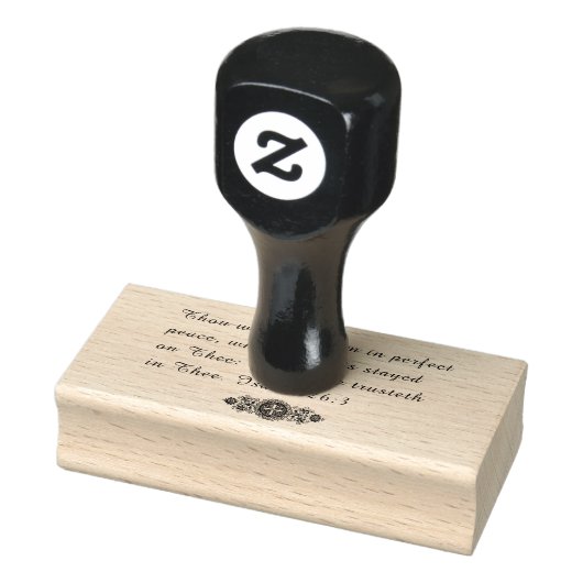Vrede & vertrouwen Schrift citaat Jesaja 26:3 Rubberstempel (Stempel)