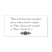 Vrede & vertrouwen Schrift citaat Jesaja 26:3 Rubberstempel (Afrduk)